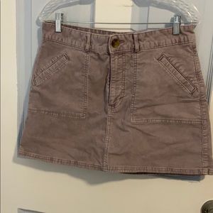 Purple Corduroy Mini Skirt